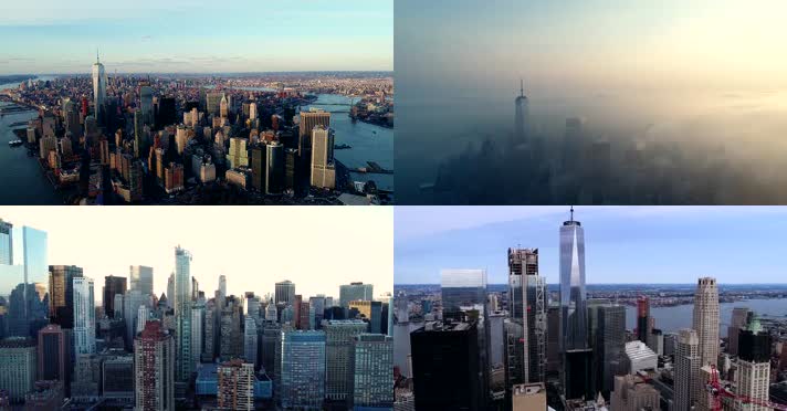航拍-纽约震撼城市风光