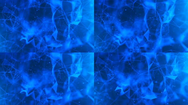 蓝色plexus点线连接背景视频