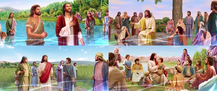 耶稣传教耶稣受难基督教三维动画