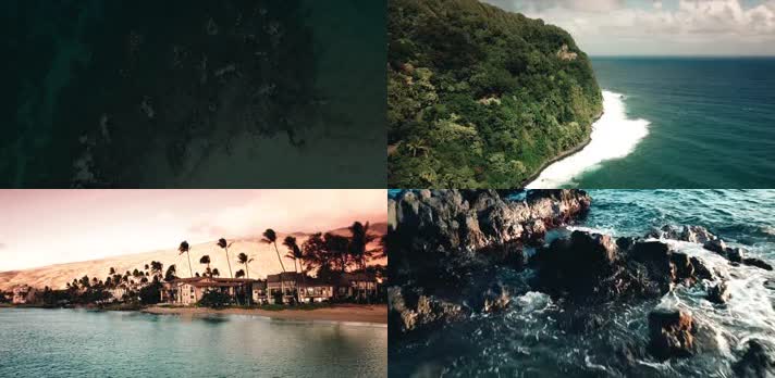 海岛自然风景线旅游宣传片素材