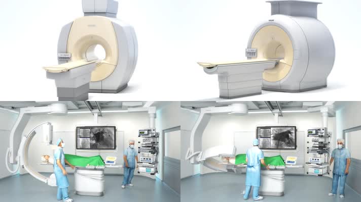 ct核磁共振醫療設備三維動畫視頻素材