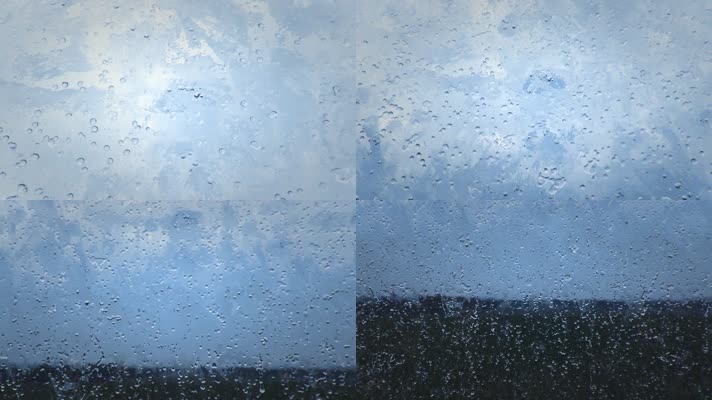 窗户玻璃外的雨滴