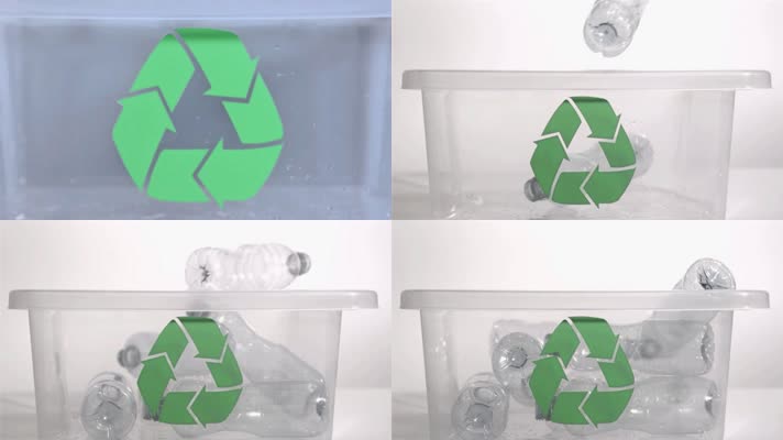 回收垃圾处理分类绿色标志