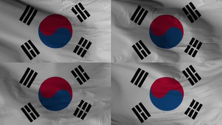 【4K】韩国国旗（太极旗）