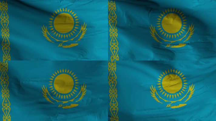【4K】哈萨克斯坦国旗