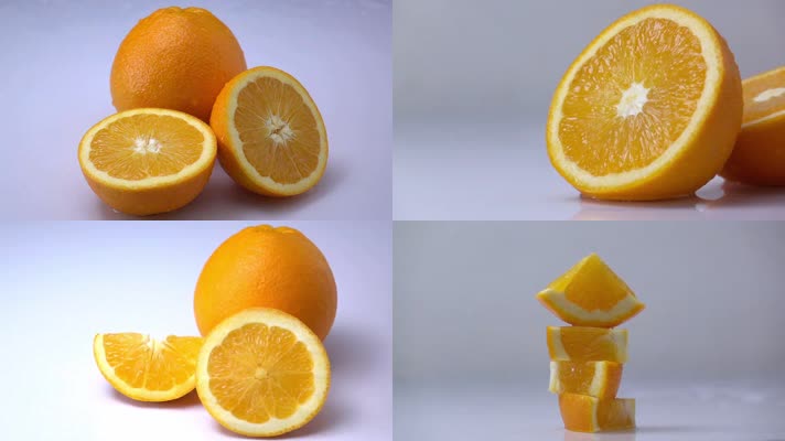 橙子水果产品视频实拍素材