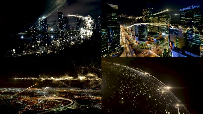 【4K】城市科技光线