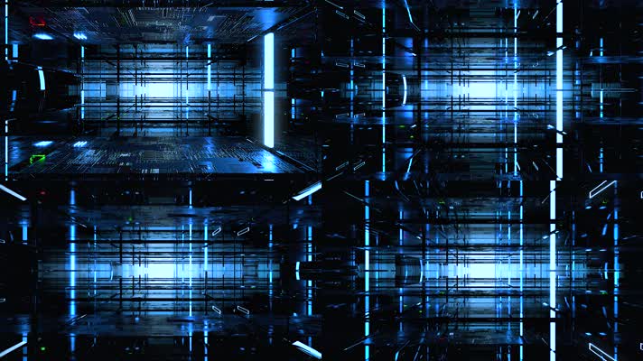 数码科幻三维空间隧道穿梭科技背景