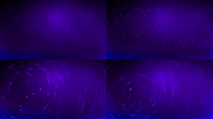 4K超清紫色星空旋转背景