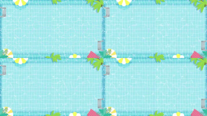夏日游泳池背景（含音乐音效）