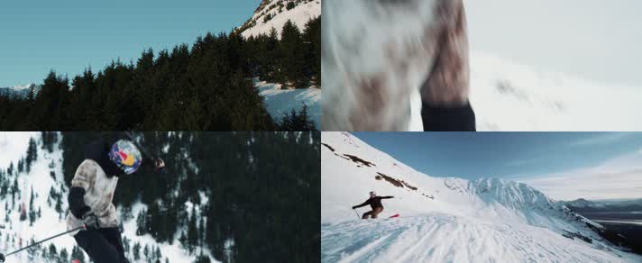 航拍滑雪宣传片