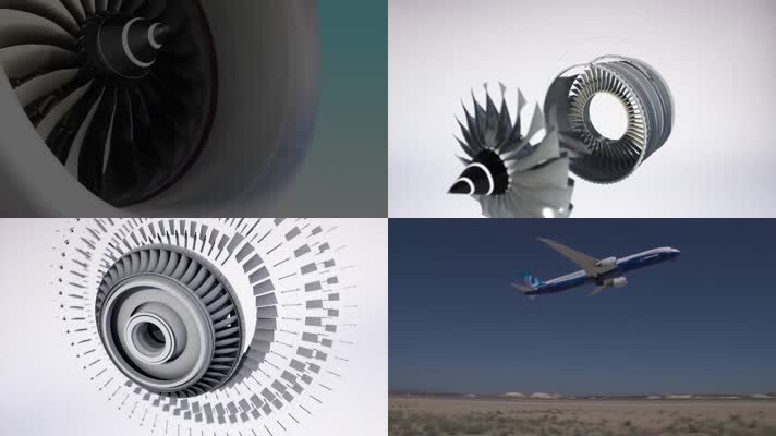 飞机引擎动画视频