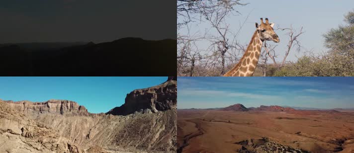 非洲纳米比亚自然风景4K实拍