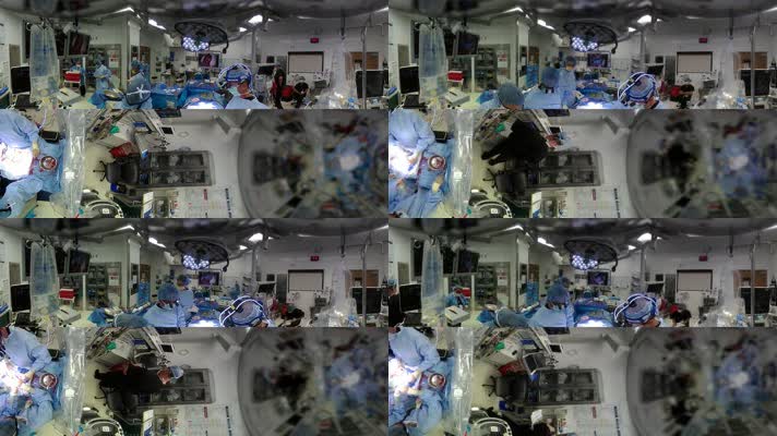 4K心脏移植术医疗手术360°