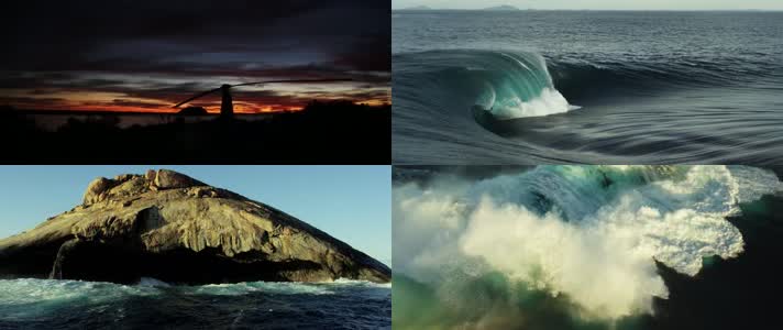 大海狂风巨浪大海浪自然风光延时拍摄