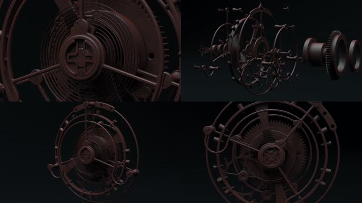 机械工业齿轮零部件三维动画