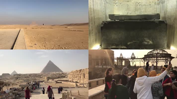 4K埃及金字塔开罗城市风光宣传片素材