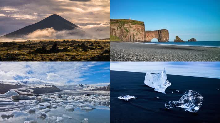4K冰岛自然风景秀旅游宣传片素材包