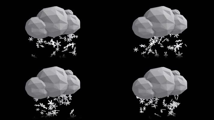 下雪 云 雪天气动画 大雪  