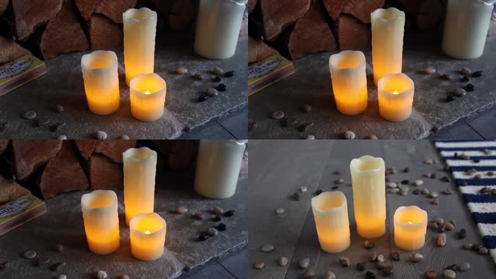 浪漫的烛光蜡烛燃烧