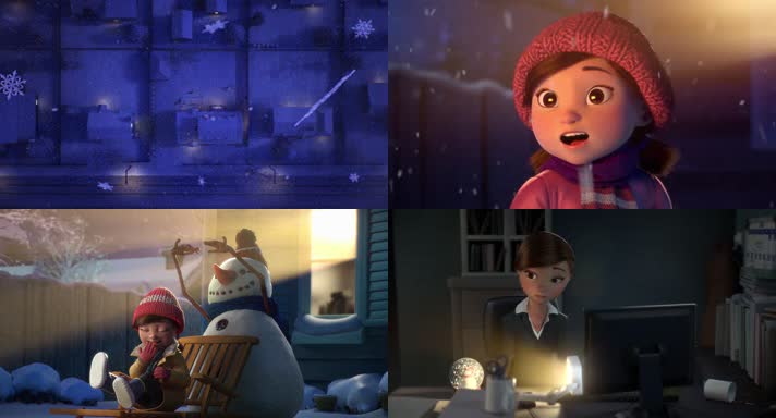 女孩与雪人感人童话故事动画