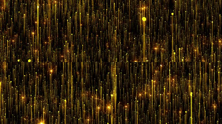 金色粒子光线流星雨（循环）