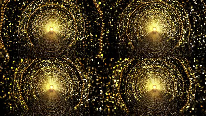 金色粒子星光隧道