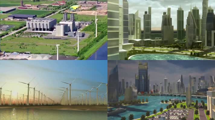 智慧城市建筑科技建筑漫游三维动画