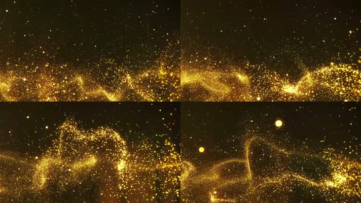 4K金色粒子背景视频素材