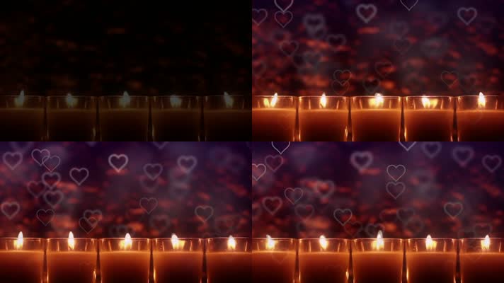浪漫蜡烛爱心视频