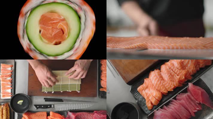 海鲜寿司美食视频