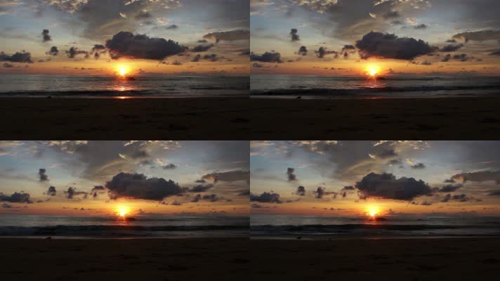  海岸 海滩 海边 海浪 意境海边夕阳日出