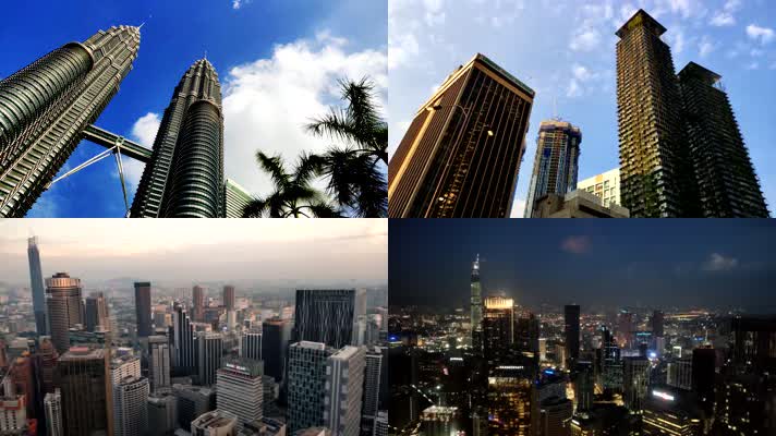 马来西亚吉隆坡城市风光4K实拍