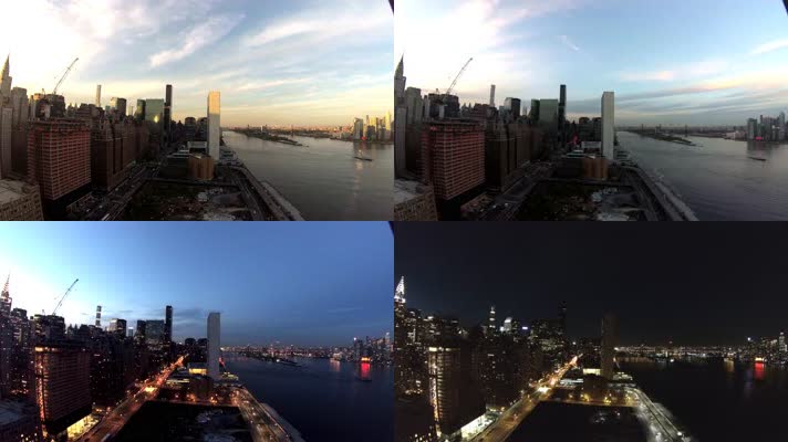 纽约城市风光昼夜交替4K实拍