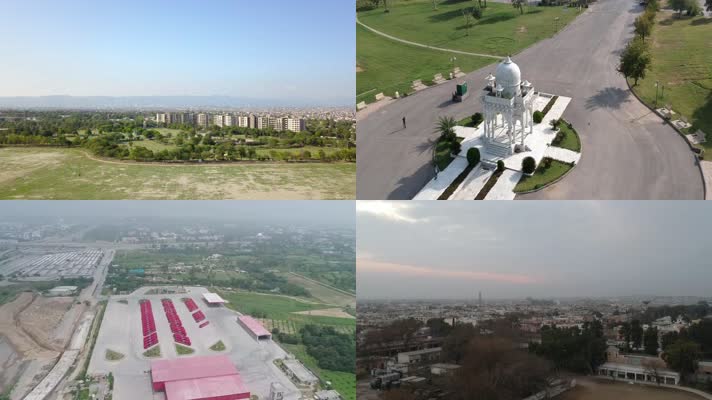 巴基斯坦伊斯兰堡城市航拍4K实拍