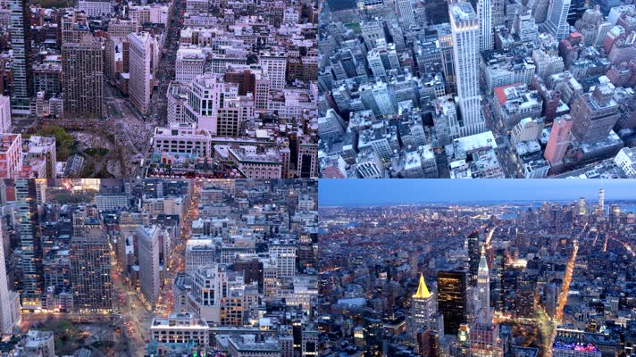 纽约城市建筑高楼大厦繁华都市4k实拍