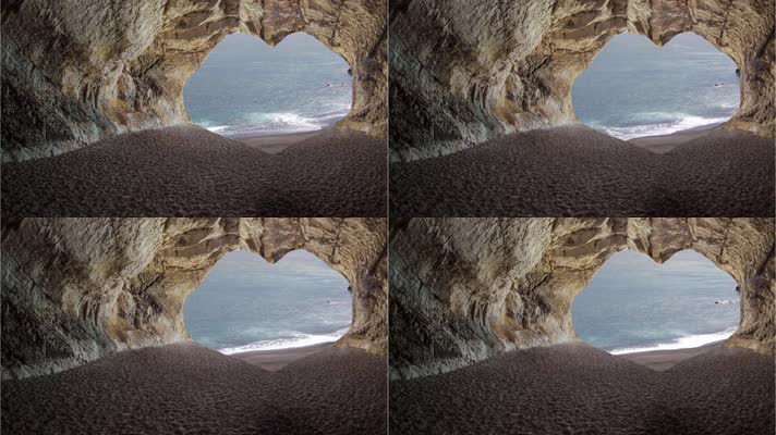  海岸 海滩 海边 海浪 意境海边 海边洞穴