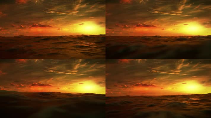 大海夕阳3D动画