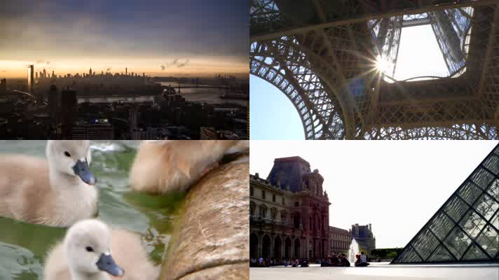4K法国巴黎城市风光延时拍摄