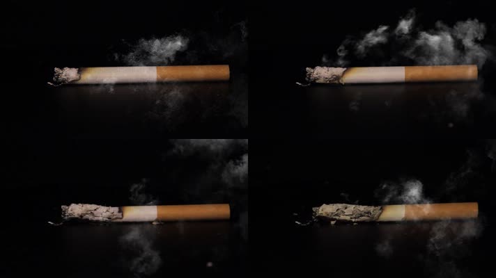 燃烧的香烟吸烟有害健康