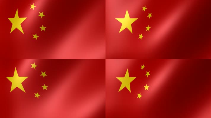 五星红旗飘扬中国国旗 