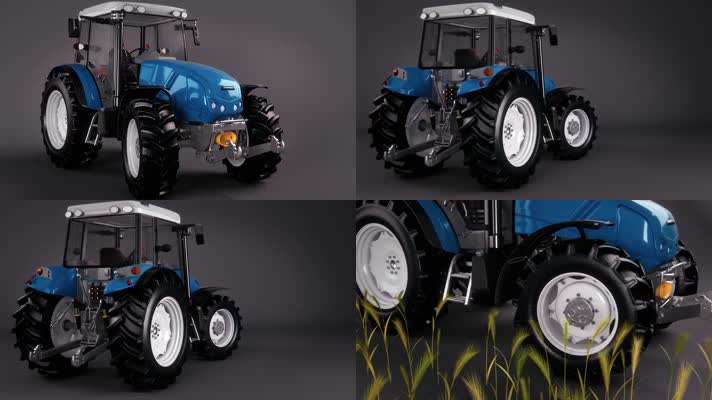 拖拉机农机三维模型动画展示
