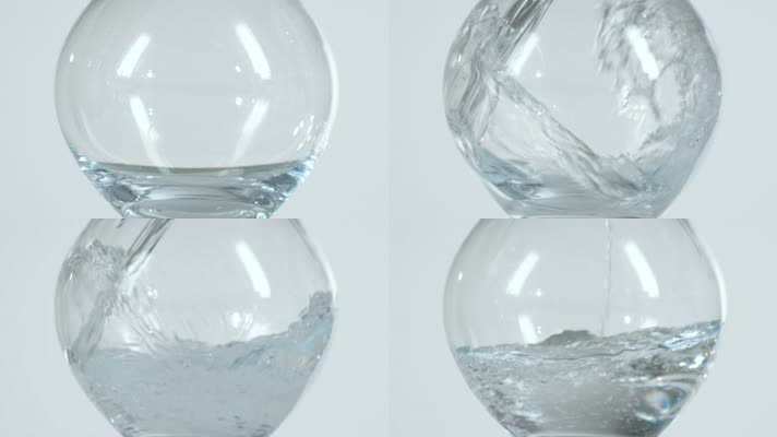  玻璃杯 水 倒水 饮水 自来水  