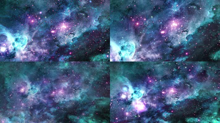 太空星云抽象环状宇宙背景视频