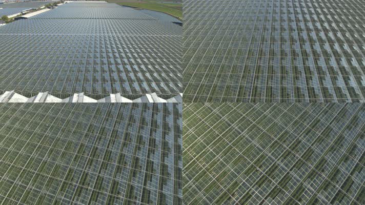太阳能面板新能源产业航拍