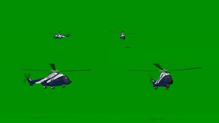 直升机绿屏