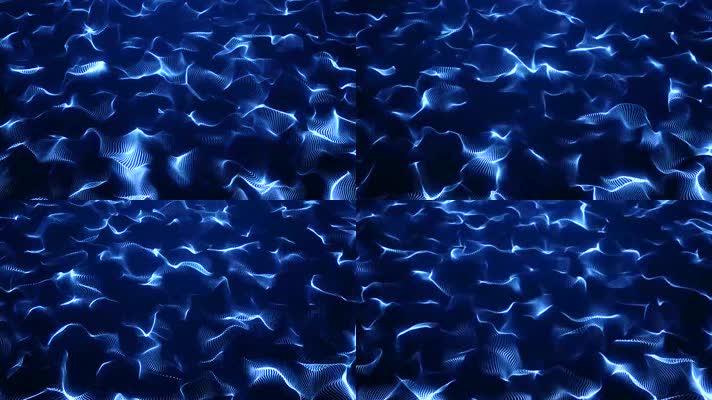 蓝色波纹水粒子动画