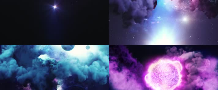 唯美太空宇宙上升