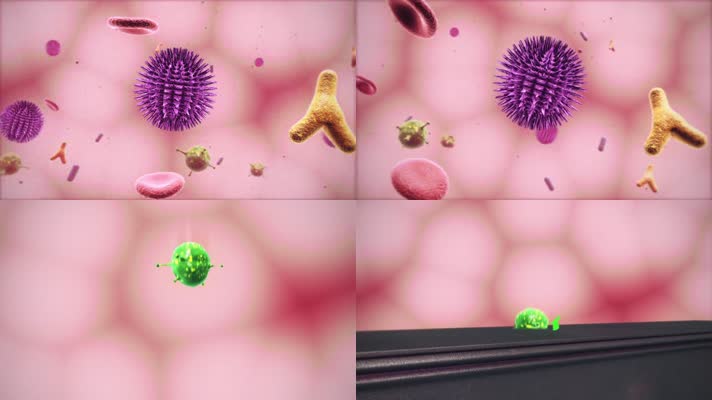 肿瘤癌症细菌病毒医学3D动画