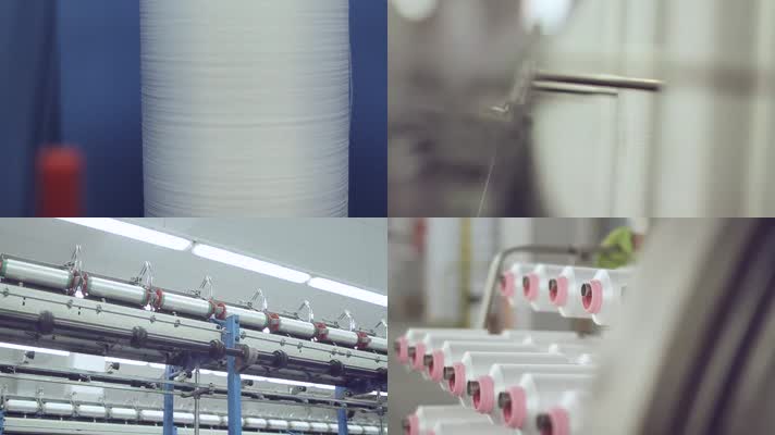 纺织轻工业科技纺纱纺织企业宣传片素材